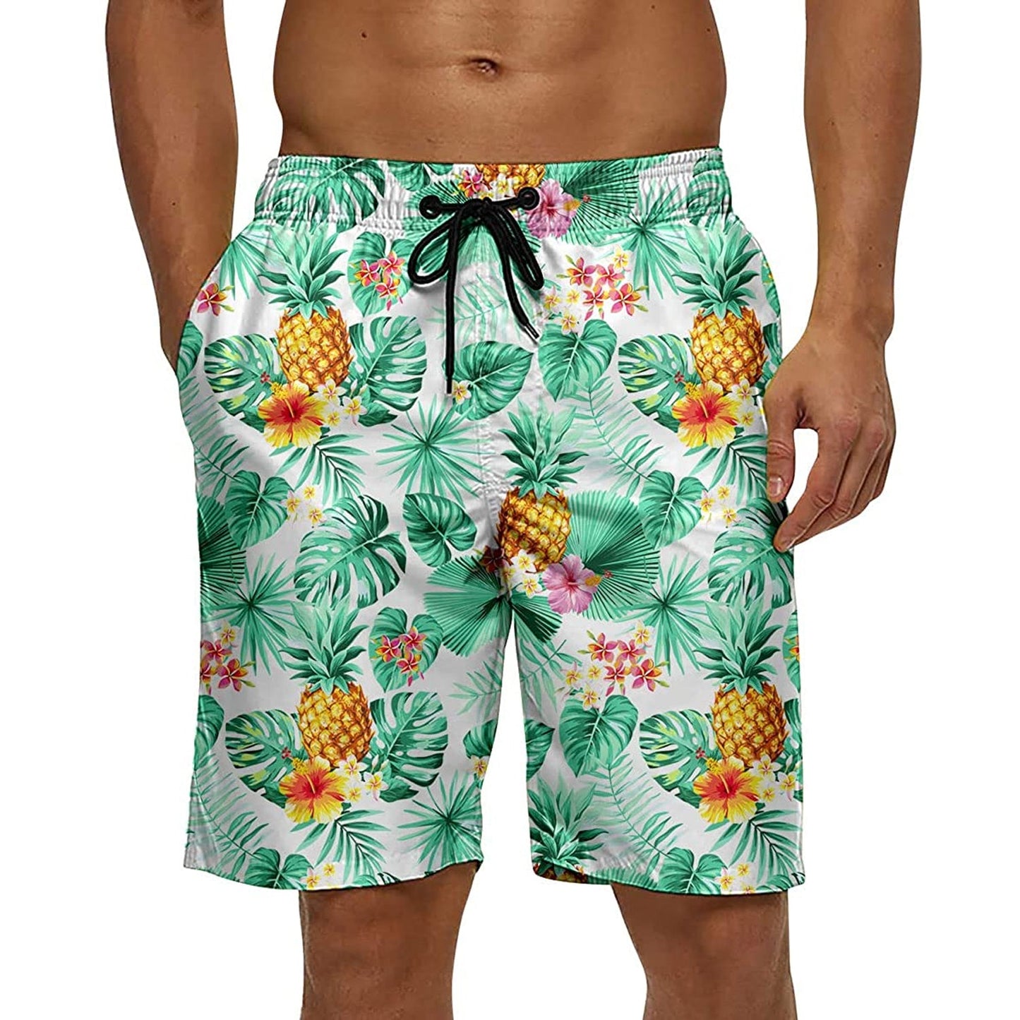 Leaf Pineapple Funny Swim Trunks