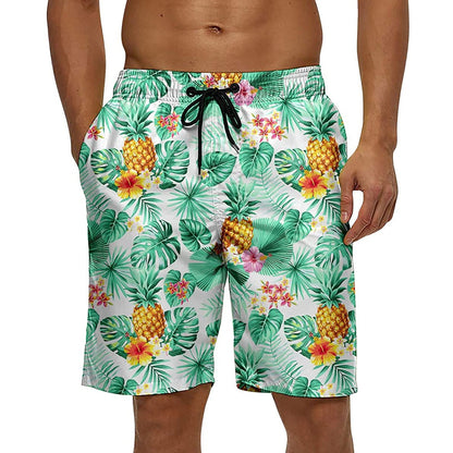 Leaf Pineapple Funny Swim Trunks