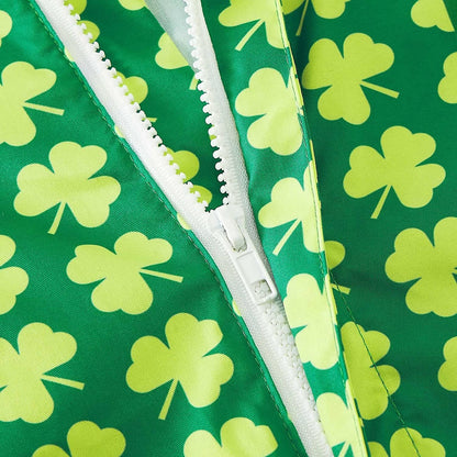 St. Patrick's Day Tuxedo Shamrock Belt Male Romper