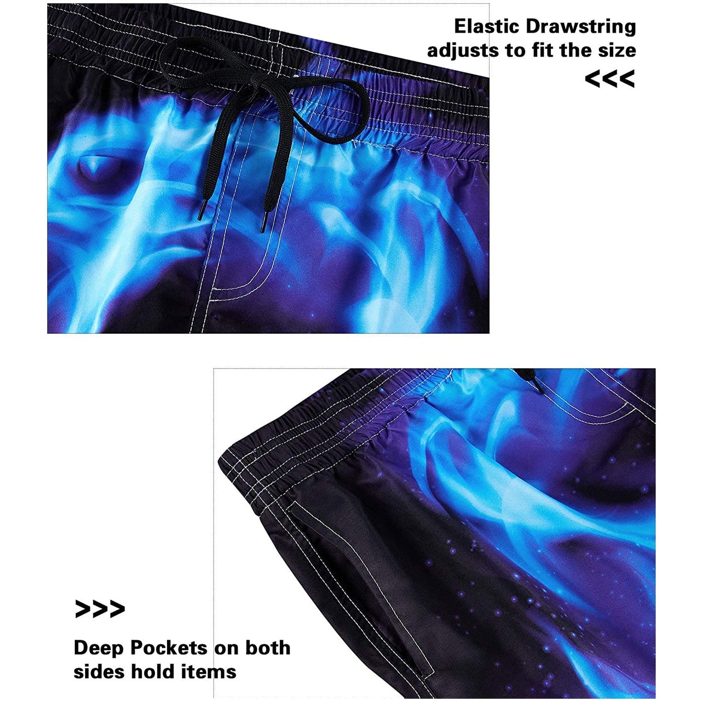 Ice Blue Dragon Funny Swim Trunks