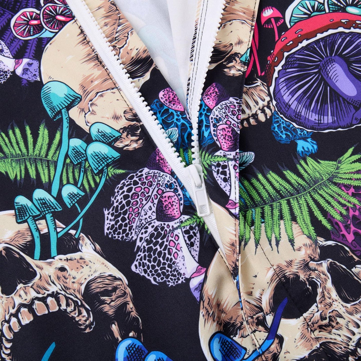 Mushroom Skull Halloween Funny Men Romper