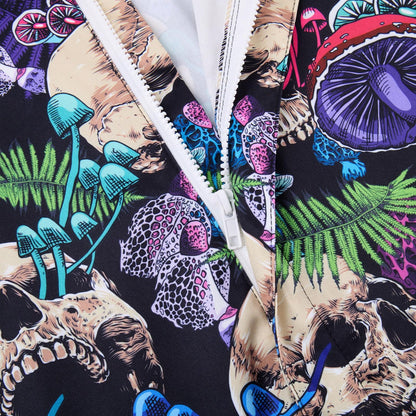 Mushroom Skull Halloween Funny Men Romper