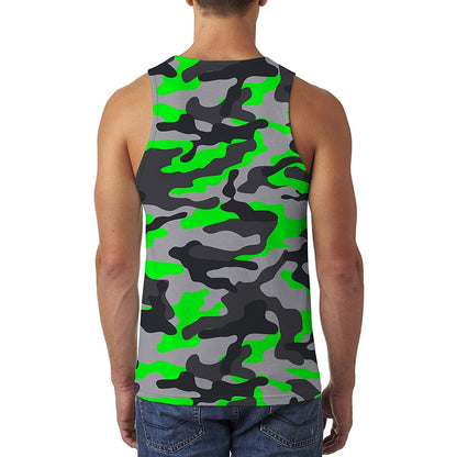 Green Camouflage Funny Tank Top