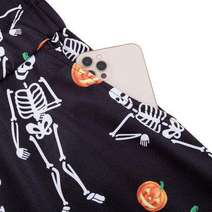 Pumpkin Skeleton Funny Men Romper
