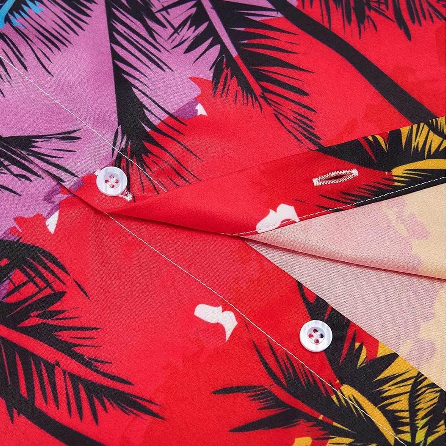 Colorful Palm Tree Funny Button Up Shirt