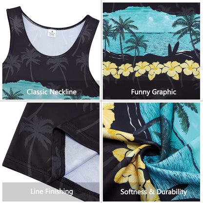 Palm Tree Flowers Funny Tank Top