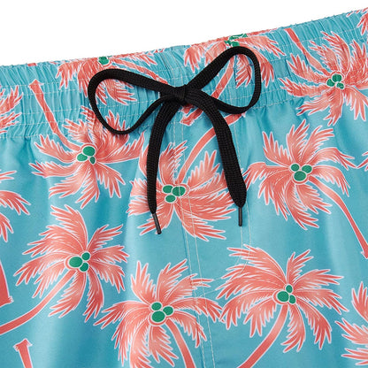 Pink Palm Tree Funny Swim Trunks