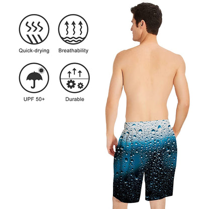 Water Drop Funny Swim Trunks