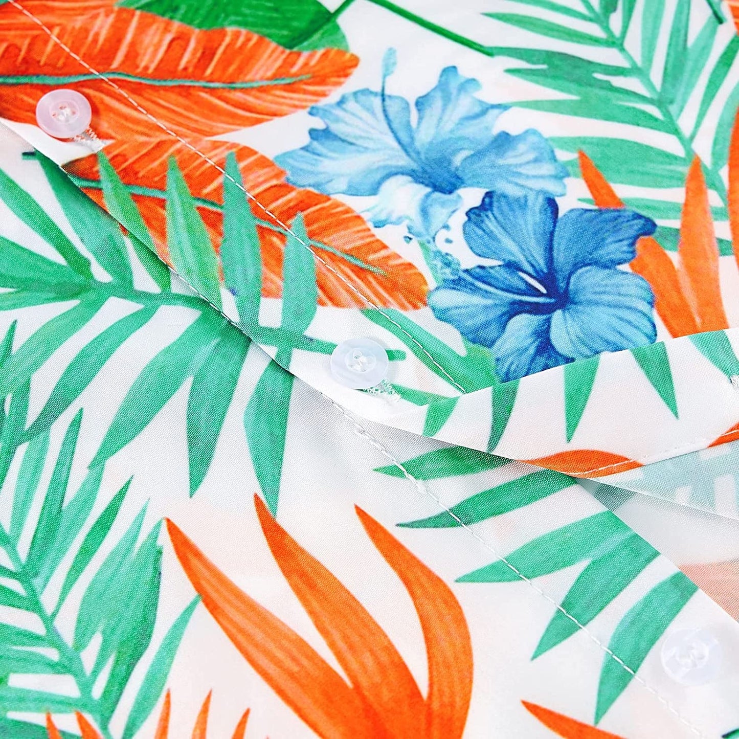 Orange Tropical Leaf Funny Hawaiian Shirt
