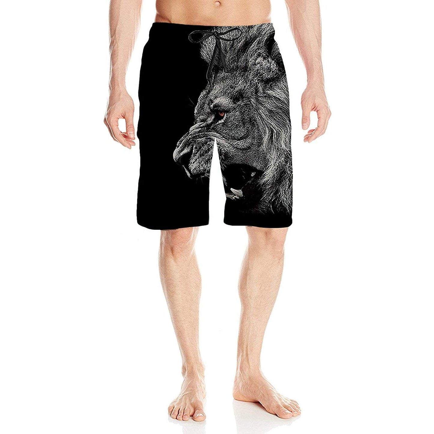 Black Lion Funny Swim Trunks