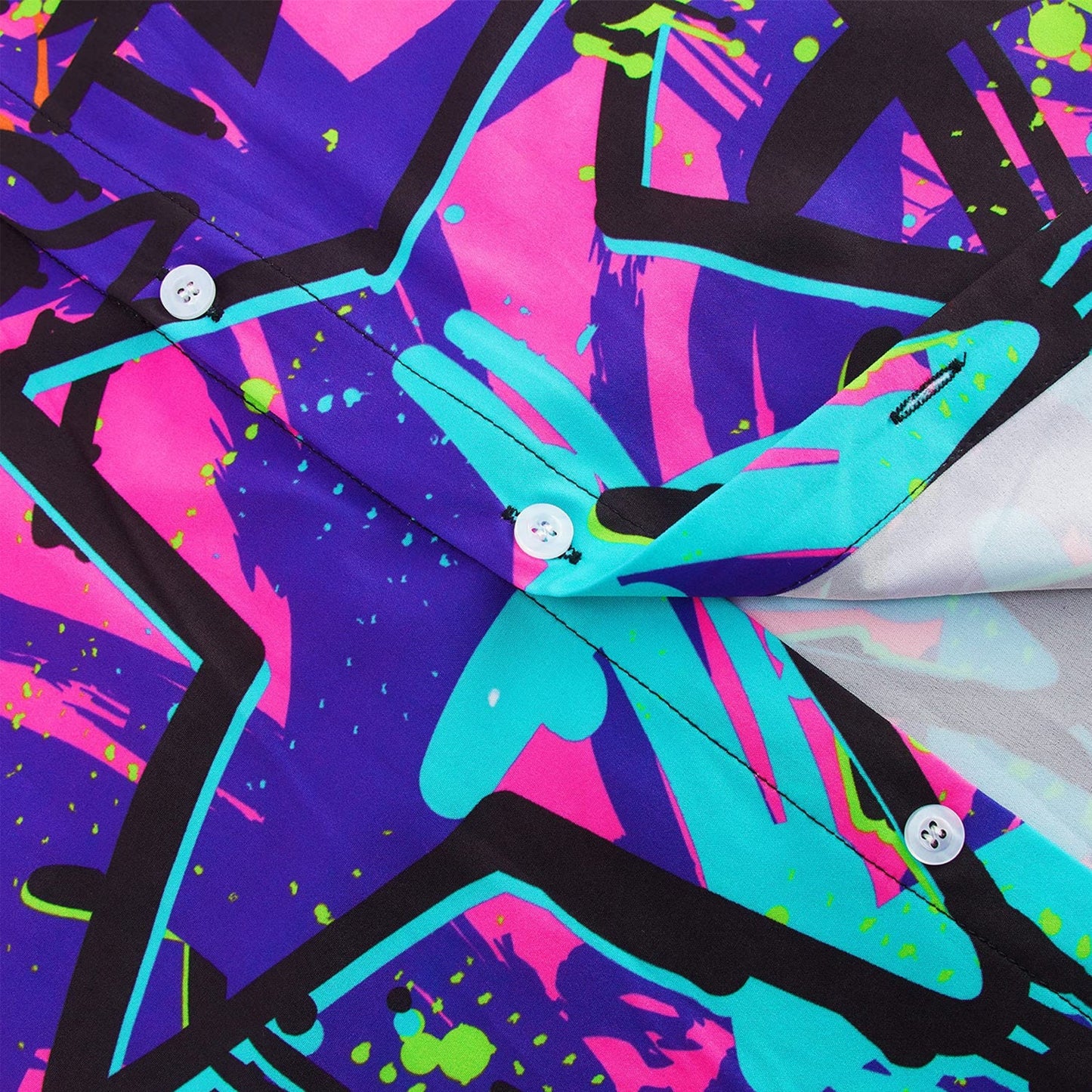 80s Colorful Graffiti Funny Hawaiian Shirt