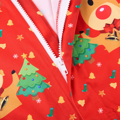 Red Christmas Reindeer Funny Male Romper