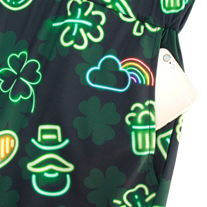 St. Patrick's Day Clover Male Romper