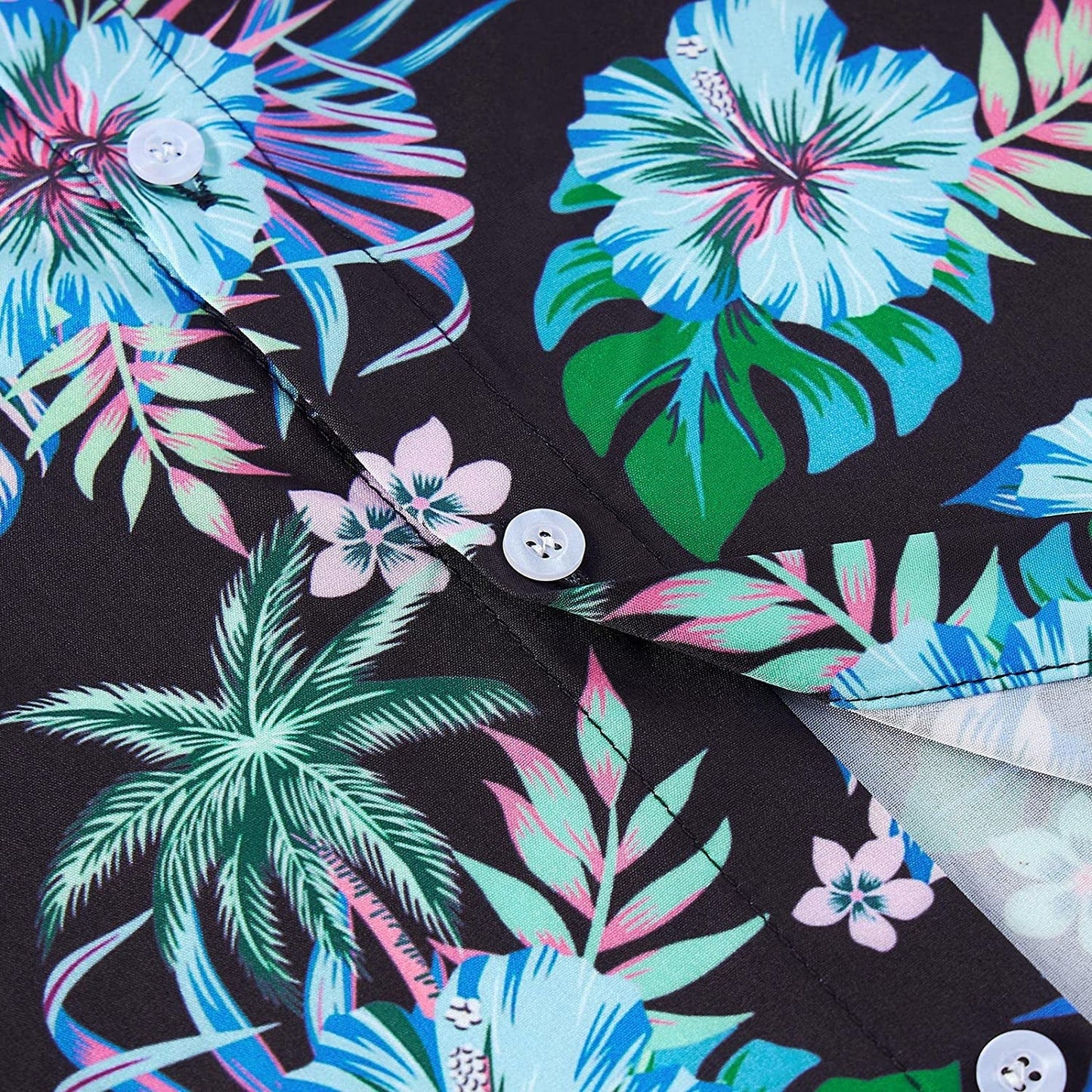Bright Colorful Tropical Leaf Funny Hawaiian Shirt