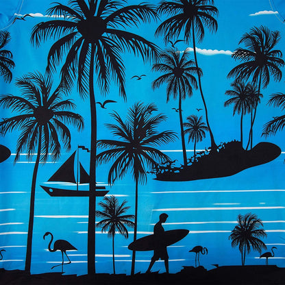 Blue Palm Tree Funny Hawaiian Shirt