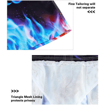 Ice Blue Dragon Funny Swim Trunks