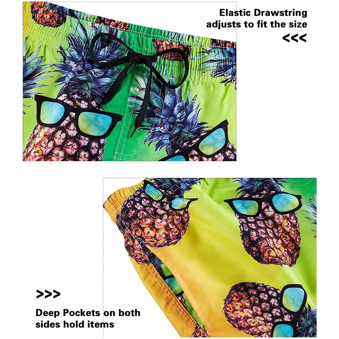 Sunglasses Pineapple Funny Swim Trunks