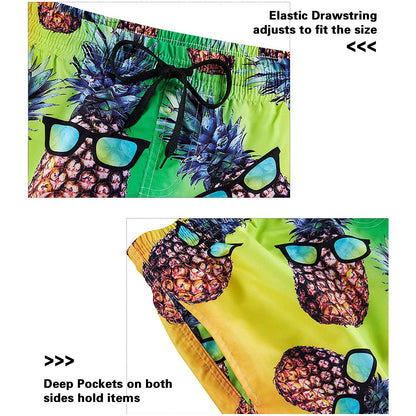 Sunglasses Pineapple Funny Swim Trunks
