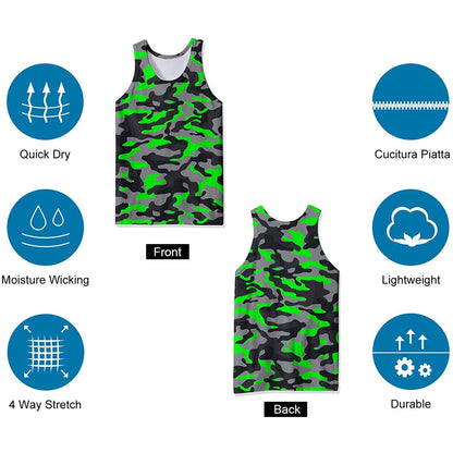 Green Camouflage Funny Tank Top