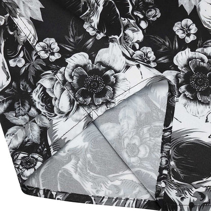 Gray Flowers Skull Funny Hawaiian Shirt