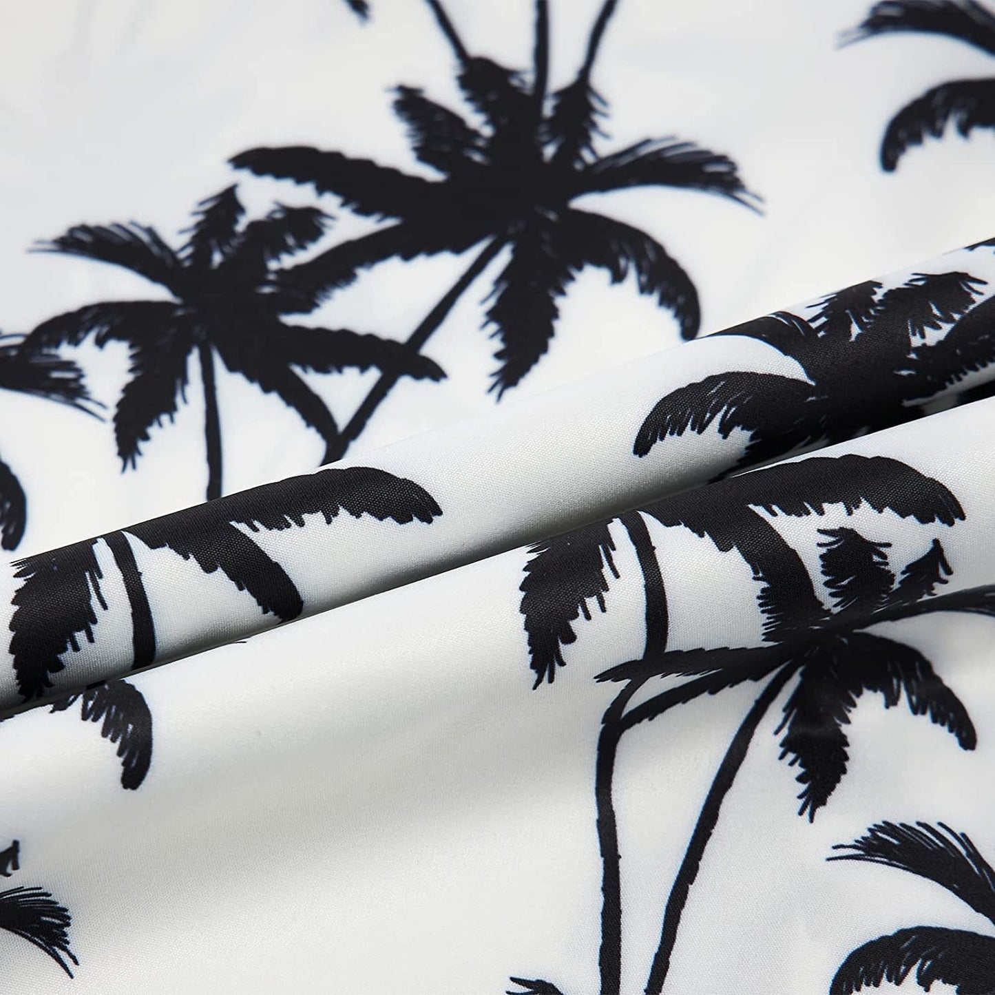 White Palm Tree Funny Button Up Shirt