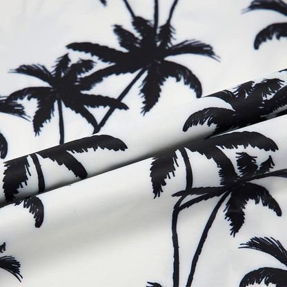 White Palm Tree Funny Button Up Shirt