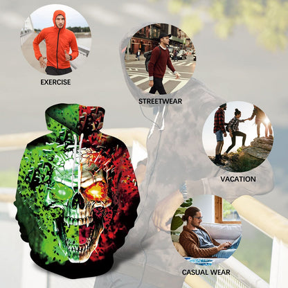 Flame Skull Funny Hoodie