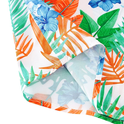 Orange Tropical Leaf Funny Hawaiian Shirt