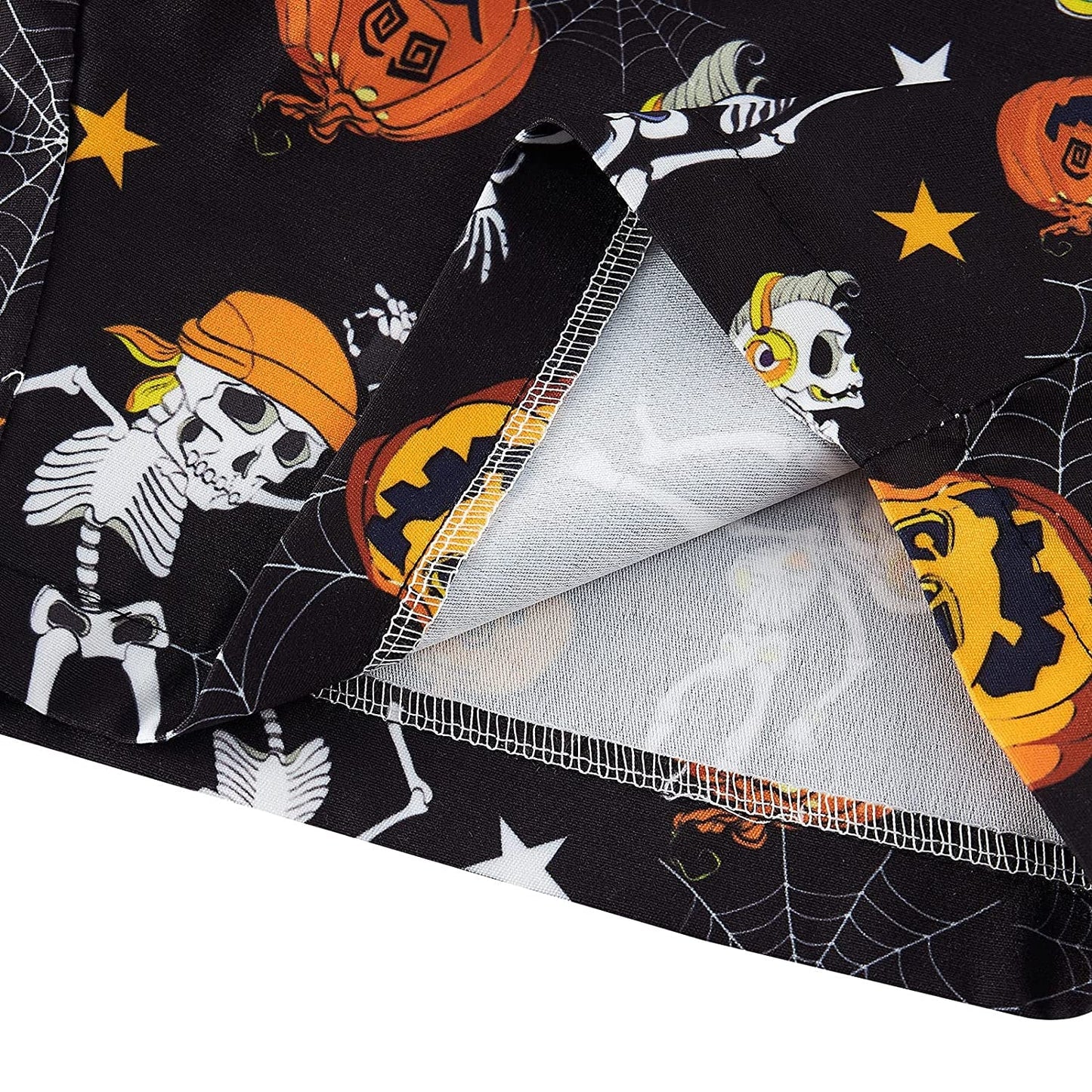 Halloween Skeleton Pumpkin Men Romper