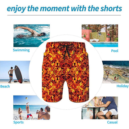 Fire Funny Swim Trunks